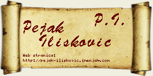 Pejak Ilišković vizit kartica